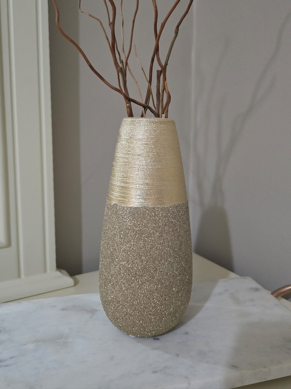 Gold Sparkle Vase